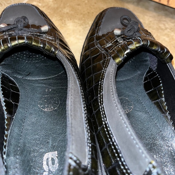 ara Women’s Green Croc Embossed Leather Loafers Sz-6 - Picture 8 of 9